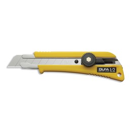 Olfa 5004 18mm Pistol Grip Ratchet-Lock Snap Off Utility Knife with Rubber Grip Insert (L-2)