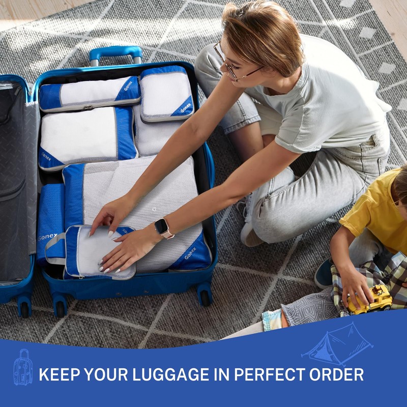 Compression Packing Cube 6 Pieces, Gonex Robust & Durable |