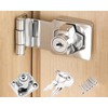 Litensh 4 Inch Right Angle Hasp Lock with Key Alike,