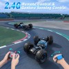 Powerextra 4WD 2.4GHz Double-Sided Rotating RC Stunt Car Remote Control
