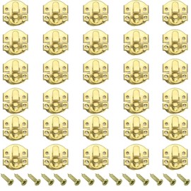 30PCS Iron Box Latch,Toggle Catch Latch Clasp,Gold Decorative Hasp,Jewelry Box Lock Buckle,Hasp Lock Latch,27 * 29MM