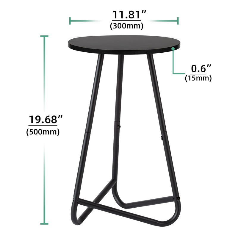 Plant Stand Indoor,Small Plant Table,Metal Display Rack,Black,20 In
