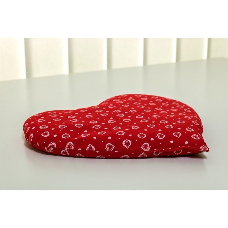 Linseed Cushion Heart Approx. 30 x 25 cm – Hearts