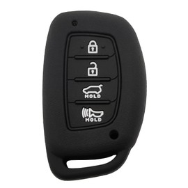 Horande Silicone Protector Key Fob Cover Case fit for Hyundai Elantra Sonata Tucson Keyless Entry Key Fob (NOT Fit Flip Key) (Black2)