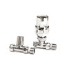 Greened House Haxby Straight Chrome Thermostatic Radiator Valve / Towel