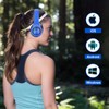 HBYCDSTF Led Bluetooth Headphones, Foldable Wireless Bluetooth Headphones, Wired HiFi