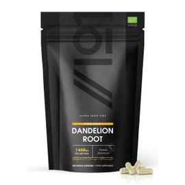 Organic Dandelion Root 1400mg - High Strength Taraxacum Officinale - Non-GMO, Gluten Free, Halal. ֿ120 Vegan Capsules