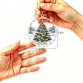Christmas Ornaments 2026, Snowman, Unique Christmast Crystal Hanging Ornaments for Christmas Tree Decorations - Holiday Present Exchange Idea, Car Interiors Decors (Christmas tree2026)