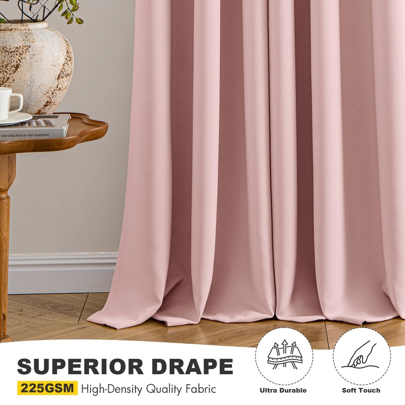 MIULEE Short Fall Curtains for Windows - Burnt Orange Blackout