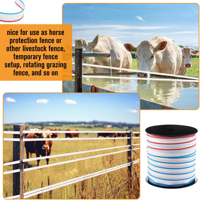 Wowangce 1 Roll 2 Inch x 1000 ft Electric Fence