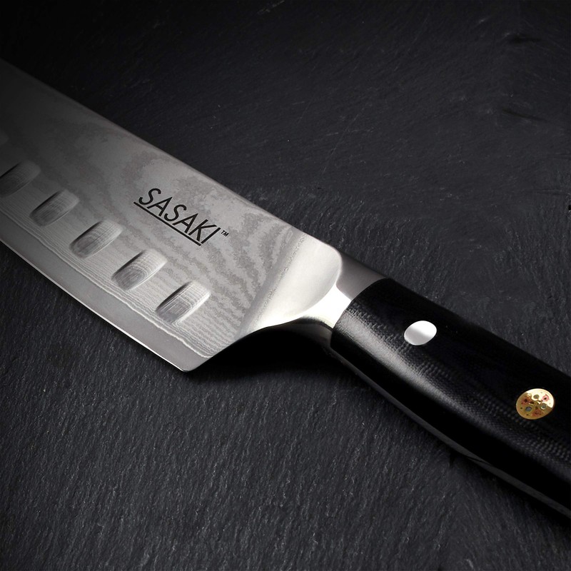 Sasaki 5228194 Masuta Japanese AUS-10 Stainless Steel Santoku Knife with
