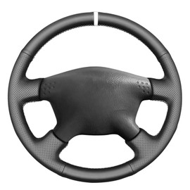 MEWANT PU Leather Hand Stitched Car Steering Wheel Cover for Toyota Tacoma 2001-2004 / Tundra 2001-2002 / Sequoia 2001-2002 / Toyota Hilux 2001-2005