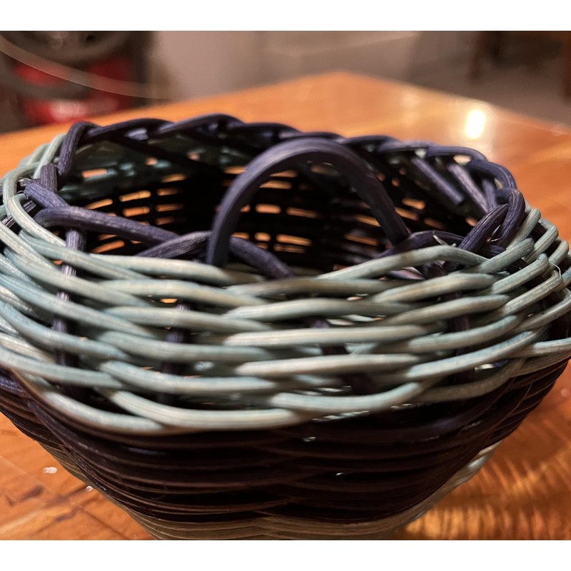 Appalachian Basketry, Natural & Rust Color Basket Making Kit (Teal/Navy