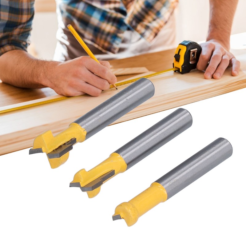 3Pcs Keyhole Router Bits Set 1/4in Shank T Slot Routers