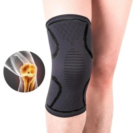 Unbranded Knee Sleeves Copper Silver Compression Brace Support Sport Joint Injury Pain