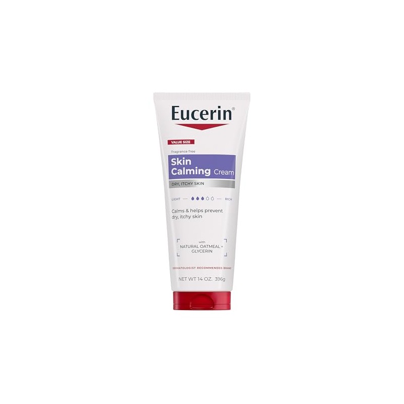Eucerin Crema calmante para terapia de piel seca, 14 oz