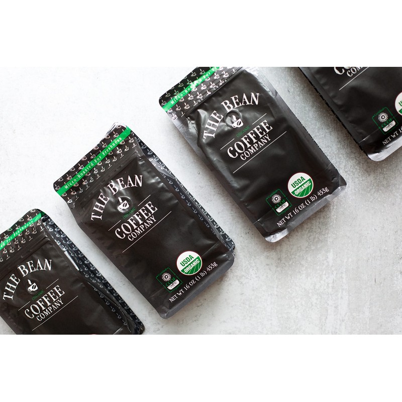 The Bean Organic Coffee Company Water Processed DECAF Peppermint Mocha,