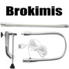 Brokimis Desk Light with Clamp, USB LED 8W Clip Nail