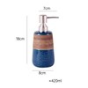 Hosoncovy 420ML Ceramic Liquid Soap Dispenser with Pump,Pump Bottle Dispenser,