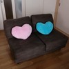 (APOSITV) Heart Cushion, Soft, Fluffy, Red, Pink, Blue, Healing Sofa