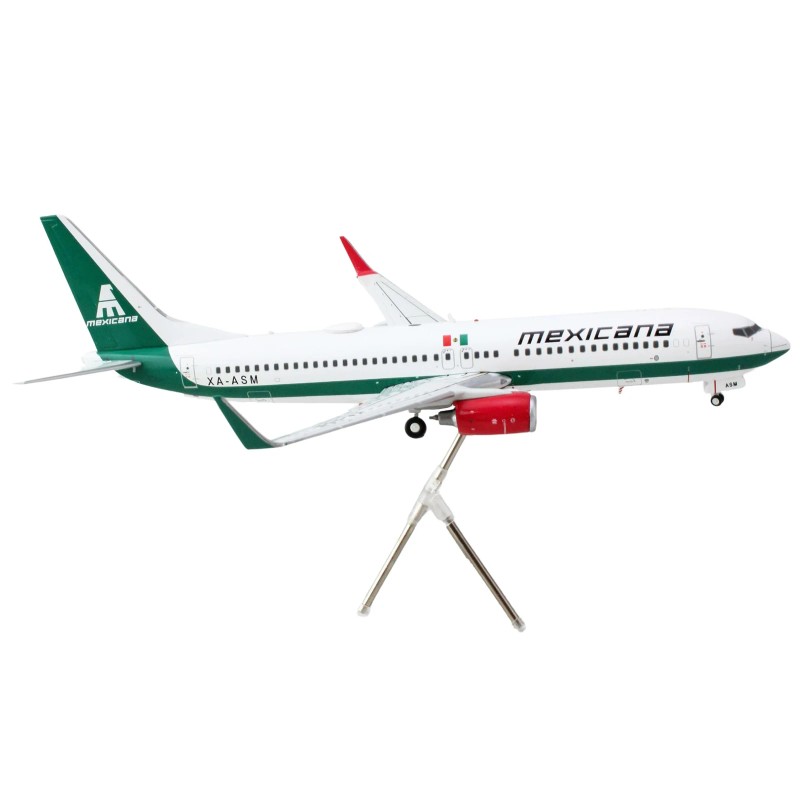 DCD Boeing 737-800 Commercial Aircraft "Mexicana" (XA-ASM) White Green Stripes
