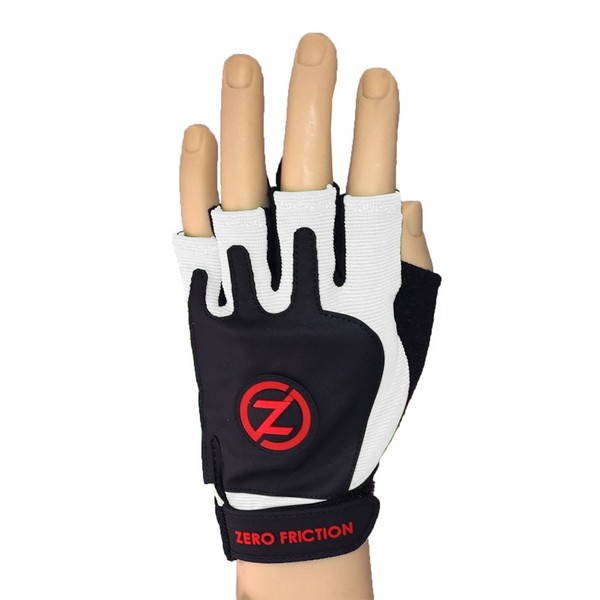Zero Friction Men's Fitness Gloves with Strap, One Size, White