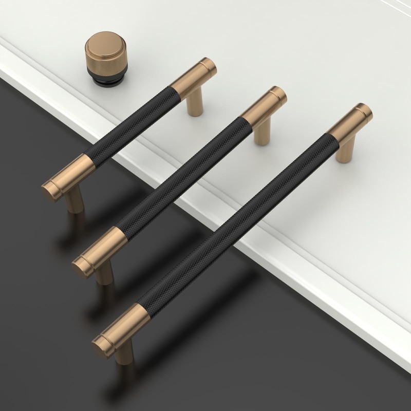 Coinkoly 10-Pack 7.5" (192mm) Champagne Bronze & Matte Black Cabinet