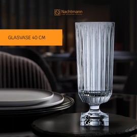 Nachtmann Minerva 15.7" Crystal Vase - Dishwasher Safe Glass Vase for Flowers, Centerpiece, Housewarming & Wedding Gift, or Modern Home Décor - Minimalist German Craftsmanship, Unique Flower Vases