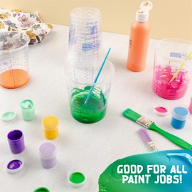 16 Oz Disposable Measuring Cups for Resin, Pack of 20 Clear Graduated Plastic Mixing Resin Epoxy Measuring Cups, Reusable Use for Paint, Epoxy Resin, Art, Kitchen - Liquid Mixing Cups