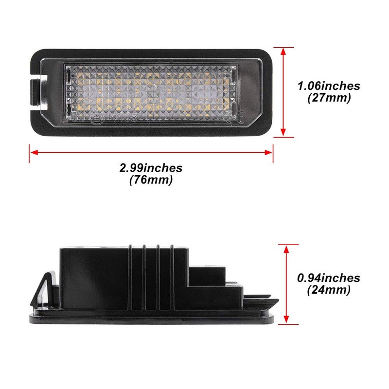 Mingrui test 2pcs LED License Plate Lights Number Lamp for