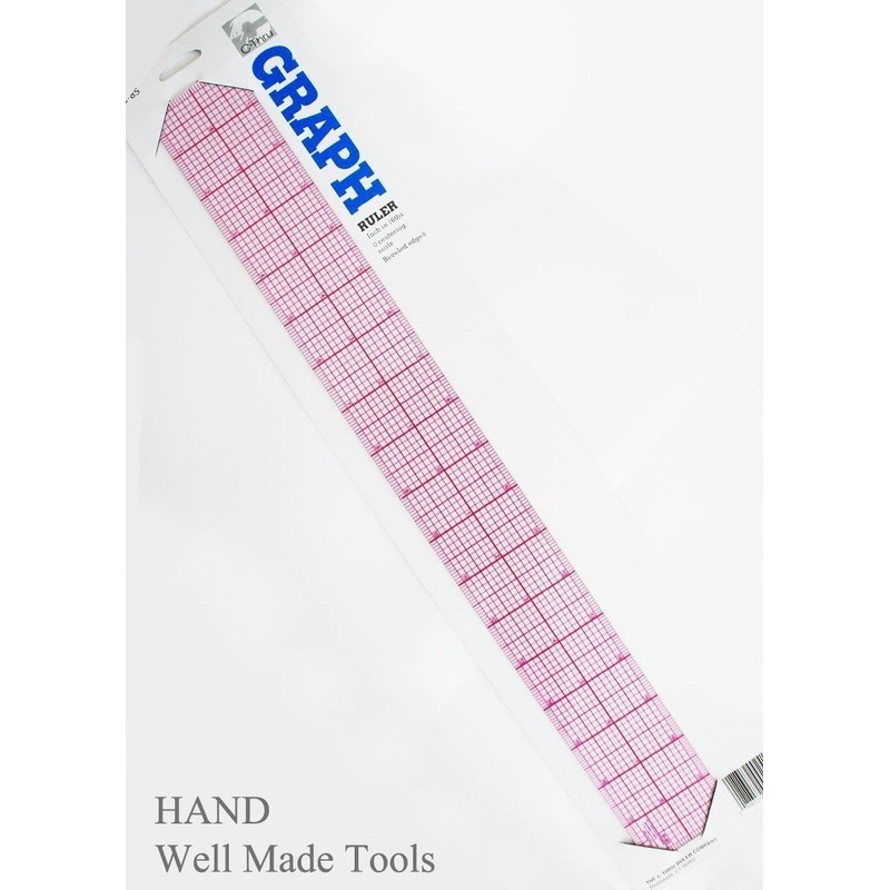 HAND Graph Ruler B-85, 18” – 0 Centre Scale