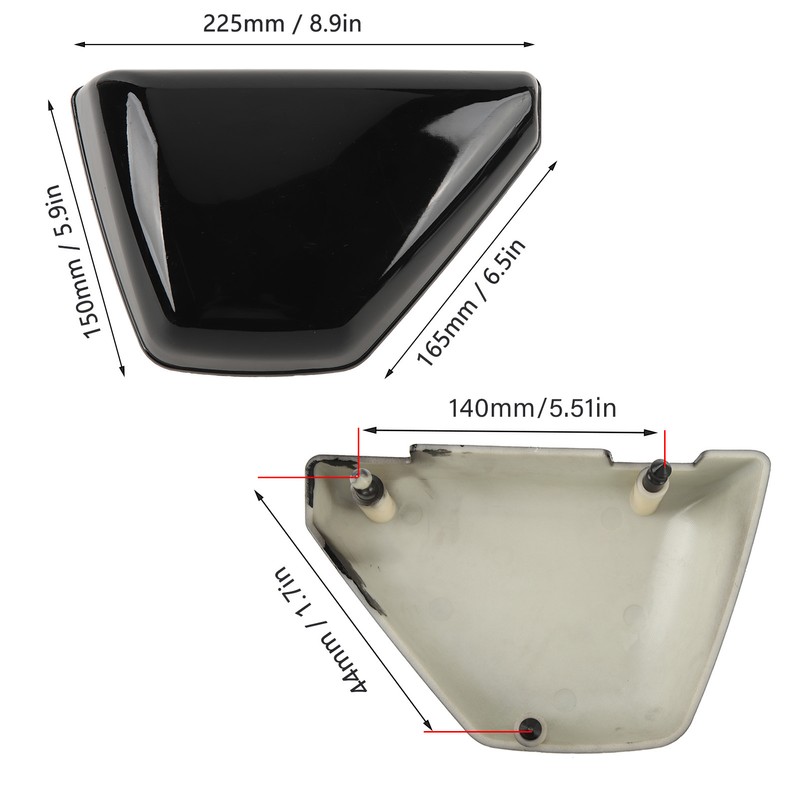 Trailbike Left Side Cover Waterproof ABS Black Left Side Cover