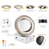 KnLnny Ware Brushed Nickel Recessed Lighting 4 Inch 6 Pack,