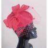 Caprilite Teardrop Pointed Pillbase Large Bow Fascinator with Birdcage Veil
