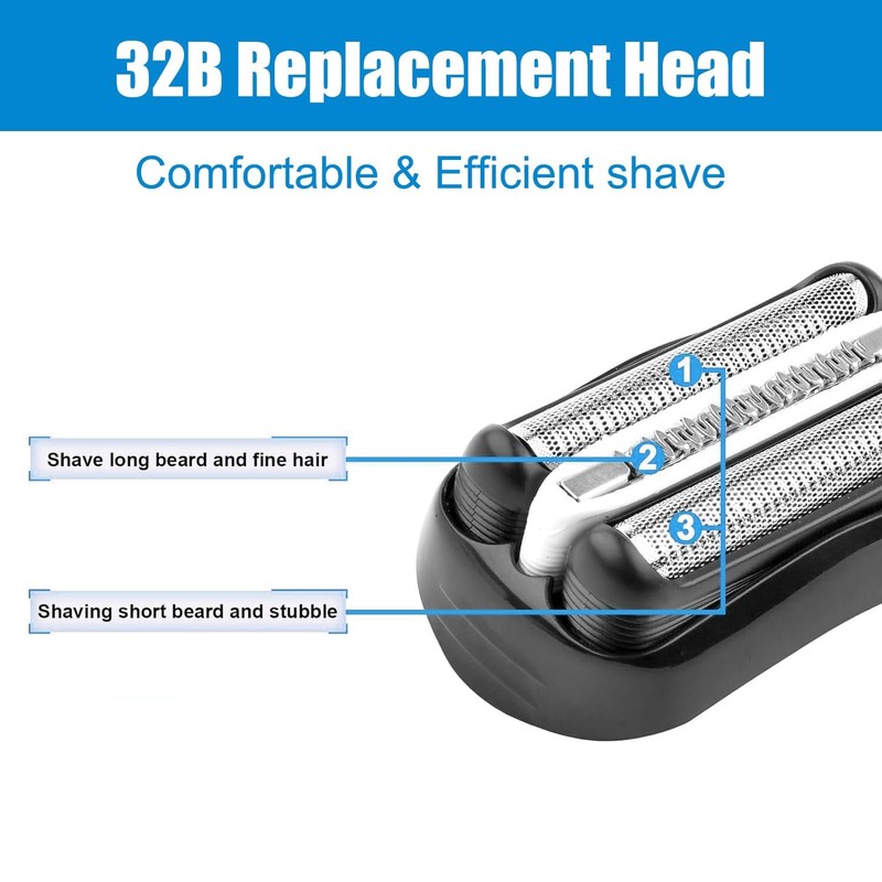 Series 3 32B Replacement Razor Head Compatible with Braun S3