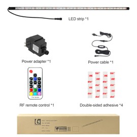 Longrun LED Strip Color Changing Garden Show Lights for Pond Spillway Waterfall, Waterproof Lighting Bar for Pool Fountain Landscape Lighting, Aquarium, Water Features and Home Decoration-34.85"