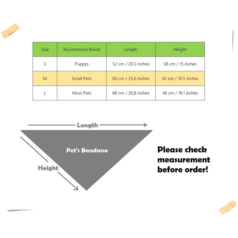 Petitebelle Single Color Pet Bandana (Orange, Large)