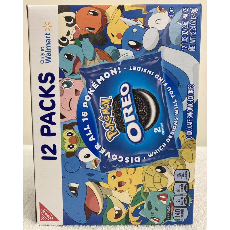 Oreo Pokémon 25th Anniversary Oreo 12pk Box Sealed Rare HTF