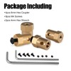SHALUOMAN 4pcs Hex Coupler 4mm Bore Motor Hex Brass Shaft