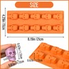 VvLons Skull Chocolate Molds, Set of 4 Halloween Skull Head