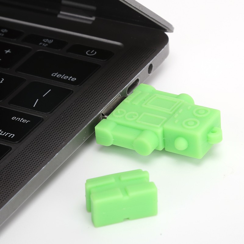 Cartoon U Disk Green Robot Appearance High Speed Bulk Storage