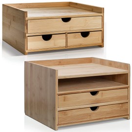 Prosumer's Choice Home and Office Bamboo Desktop Organizers with drawers