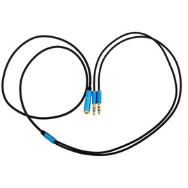 Stereo Mini Integrated Cable Audio Distribution Cable 3.3 ft (100 cm) Gold Plated [Stereo Mini 3.5mm 3 Pole Male x 2] Left → [Stereo Mini 3.5mm 3 Pole Female x 1] Earphone Headphone AUX Mixing