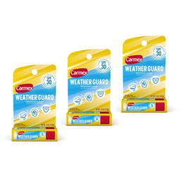 Carmex Weather Guard - Bálsamo labial hidratante, SPF30, 0.15 onzas (paquete de 3)