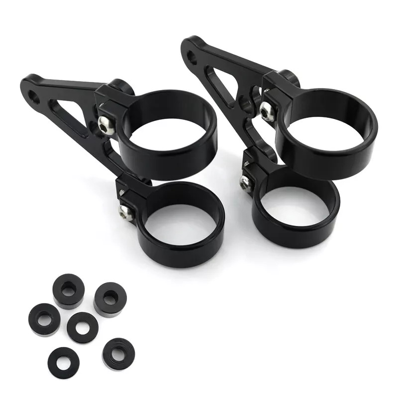 xitomer 50mm Motorcycle Headlamp Bracket Front Fork Support Mount Round