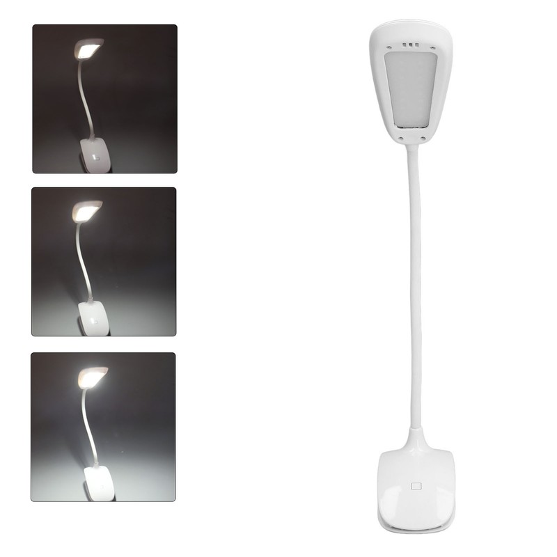 Clip Light USB Rechargeable 3 Speed Touch Foldable Flexible Gooseneck