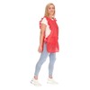 Chasuble Tunic Throw Apron Dederon Nylon Nostalgia Ruffle Dots, Red