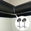 2PCS Silver 90° 25mm Clothes Rail Flange Seat, Space-Saving Corner
