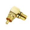 LUYING Gold Plated L Shape RCA Adapter Male to Female
