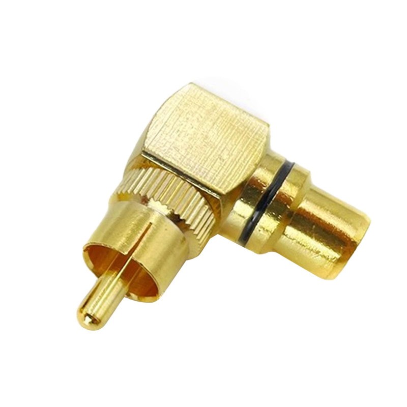 LUYING Gold Plated L Shape RCA Adapter Male to Female